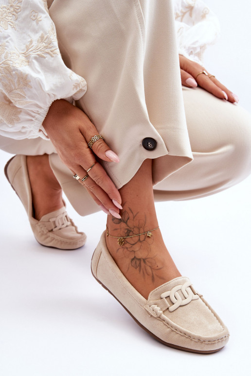 Wildledermokassins beige Rabell