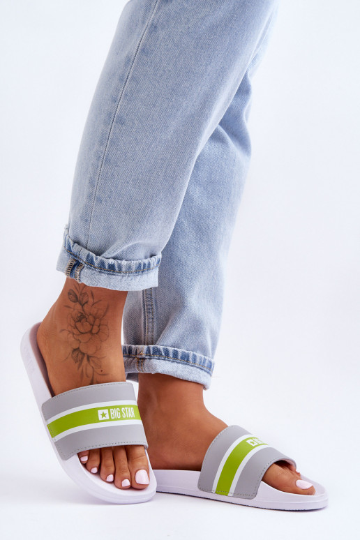 Leichte Hausschuhe Big Star JJ274647 Weiß-Grau Leichte Hausschuhe Big Star JJ274647 Weiß-Grau