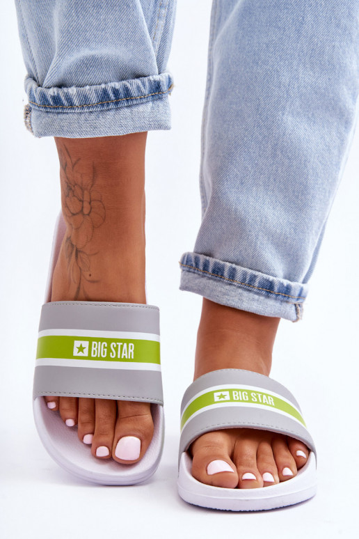 Leichte Hausschuhe Big Star JJ274647 Weiß-Grau Leichte Hausschuhe Big Star JJ274647 Weiß-Grau