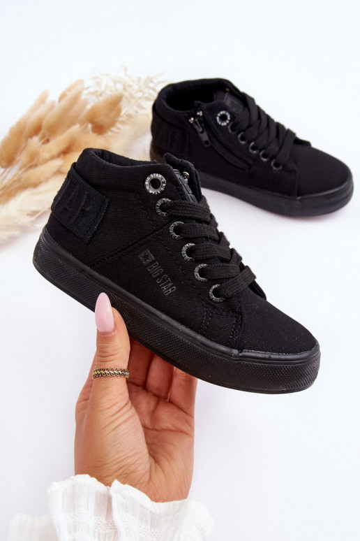 Klassische Freizeitschuhe für Kinder mit Sohle Big Star LL374001 in der Farbe Schwarz