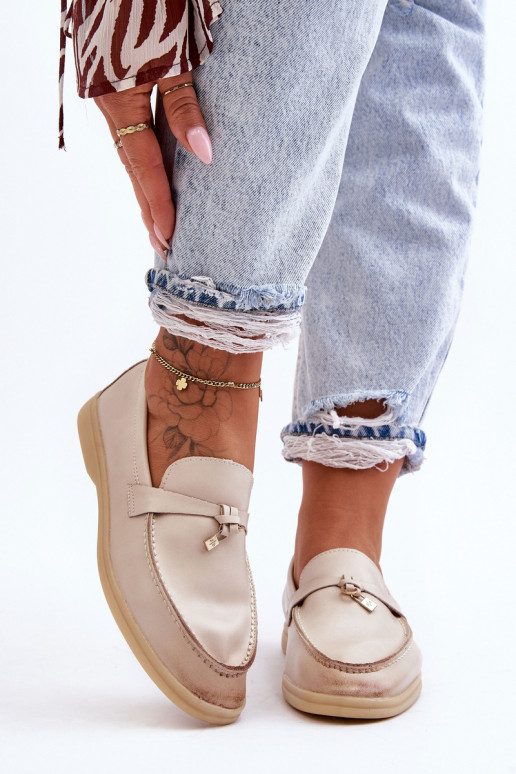 Klassisches Modell Damen-Mokassins beige Cortez Klassisches Modell Damen-Mokassins beige Cortez