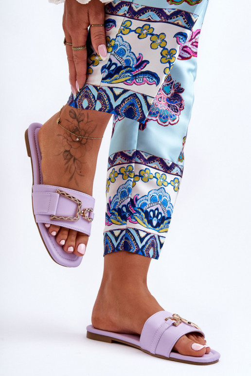 Klassisches Modell Hausschuhe mit Ornamenten Lila Farbe Beeindruckend Klassisches Modell Hausschuhe mit Ornamenten Lila Farbe Beeindruckend