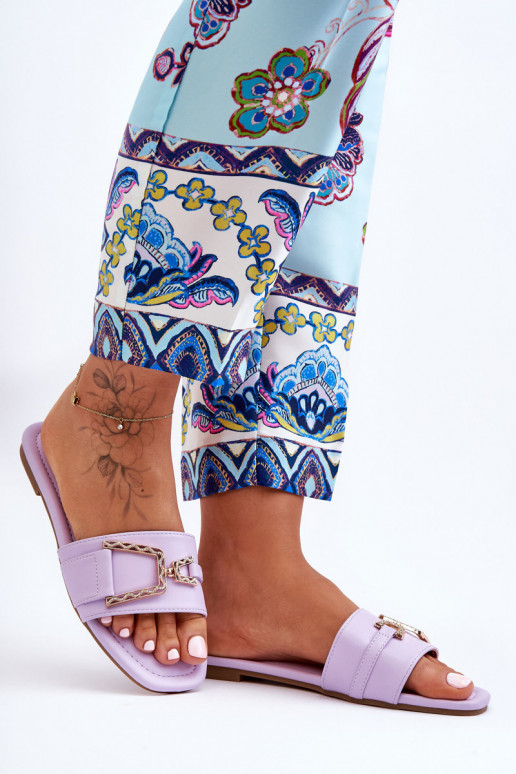 Klassisches Modell Hausschuhe mit Ornamenten Lila Farbe Beeindruckend Klassisches Modell Hausschuhe mit Ornamenten Lila Farbe Beeindruckend