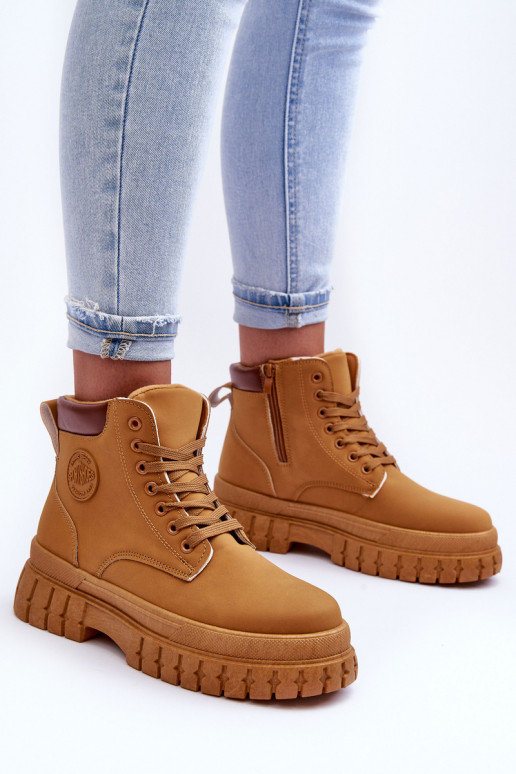 Schuhe mit Plateau in brauner Farbe Calys Schuhe mit Plateau in brauner Farbe Calys