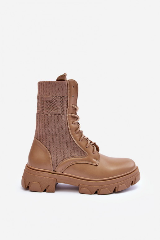 Stiefeletten mit Schnürsenkel beige Marlissa Stiefeletten mit Schnürsenkel beige Marlissa