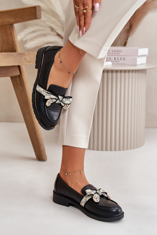 Schuhe Mokassins schwarze Farbe S.Barski HY330