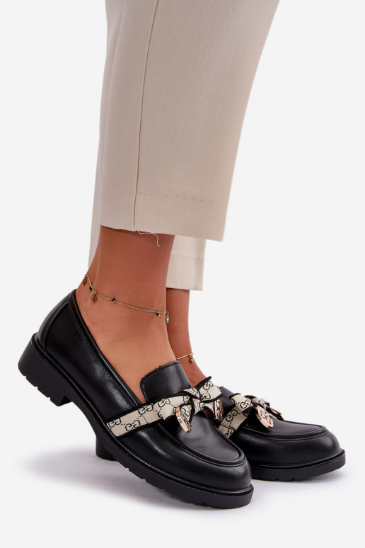 Schuhe Mokassins schwarze Farbe S.Barski HY330