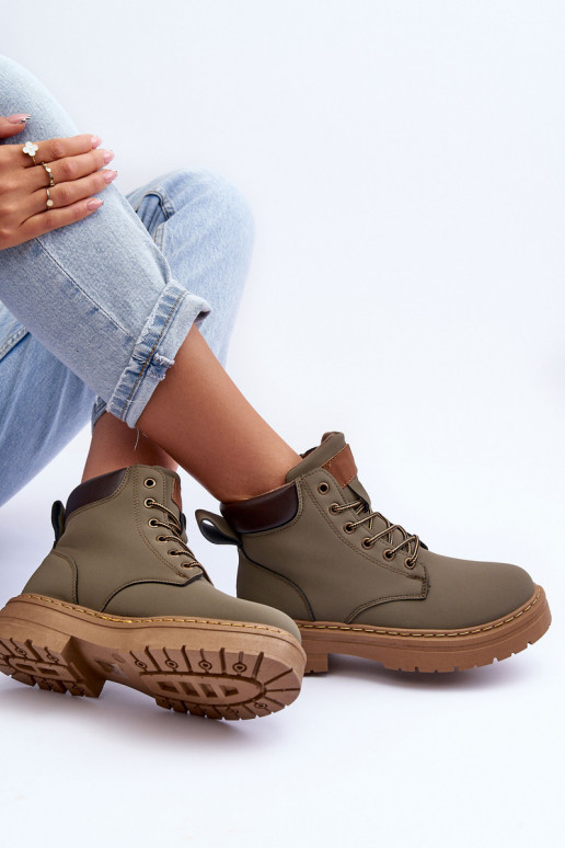 Schuhe Stiefel erwärmte grüne Farbe Corbin Schuhe Stiefel erwärmte grüne Farbe Corbin