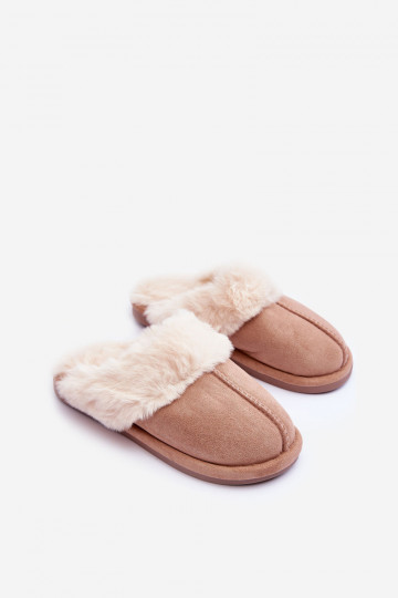 Hausschuhe mit Fell beige Pinky