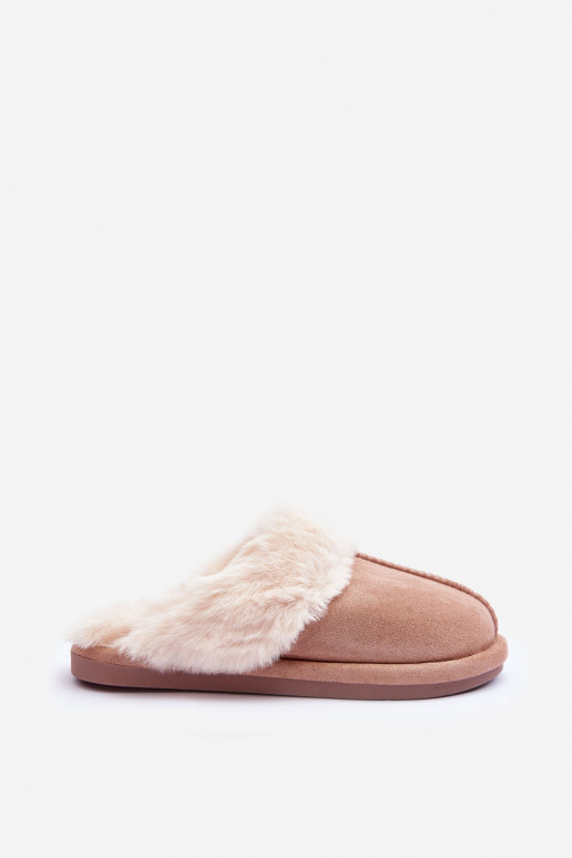 Hausschuhe mit Fell beige Pinky