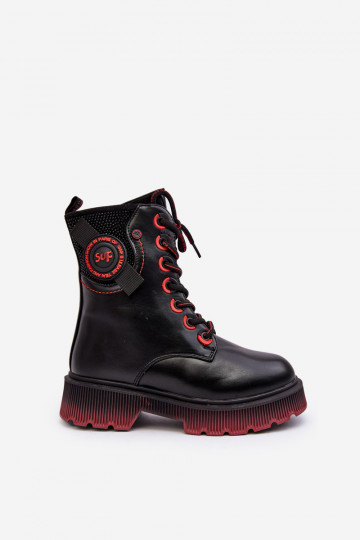 Warme Kinderstiefel in der Farbe Schwarz von Askya