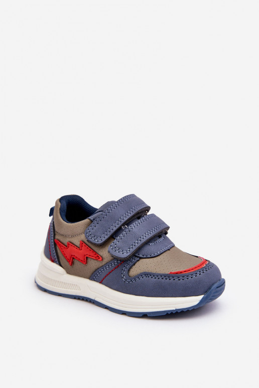 Schuhe Kinder-Sneaker mit Klebeverschlüssen blaue Farbe Hemmani