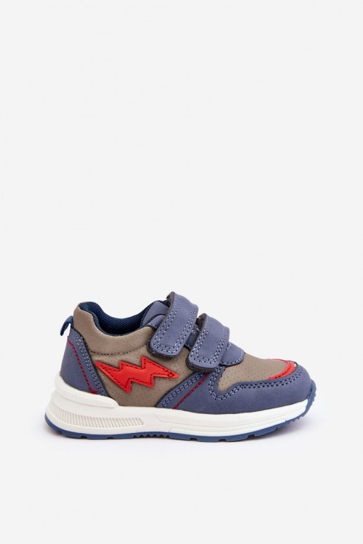 Schuhe Kinder-Sneaker mit Klebeverschlüssen blaue Farbe Hemmani