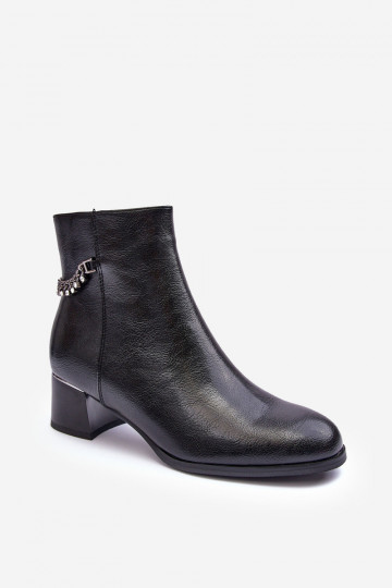 Schwarze Rennie-Stiefel mit niedrigem Absatz