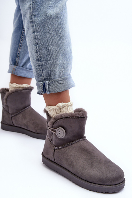 Gewärmte Schneestiefel mit Ornamenten in der grauen Farbe Siriol Gewärmte Schneestiefel mit Ornamenten in der grauen Farbe Siriol