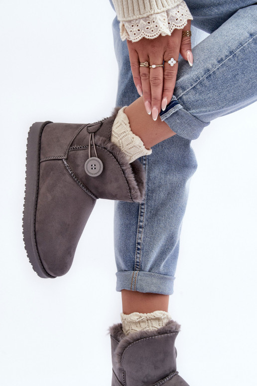 Gewärmte Schneestiefel mit Ornamenten in der grauen Farbe Siriol Gewärmte Schneestiefel mit Ornamenten in der grauen Farbe Siriol