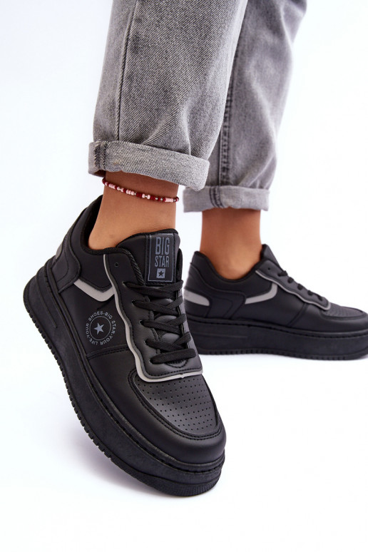 Damen-Sportschuhe, Sneakers Big Star MM274232 schwarze Farbe