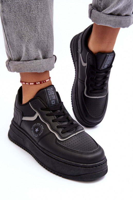 Damen-Sportschuhe, Sneakers Big Star MM274232 schwarze Farbe