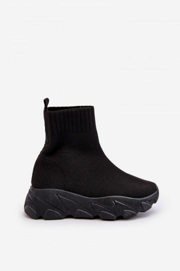 mit sockenartigen Schuhen Kinder-Sneaker in schwarzer Farbe Zaelin 2
