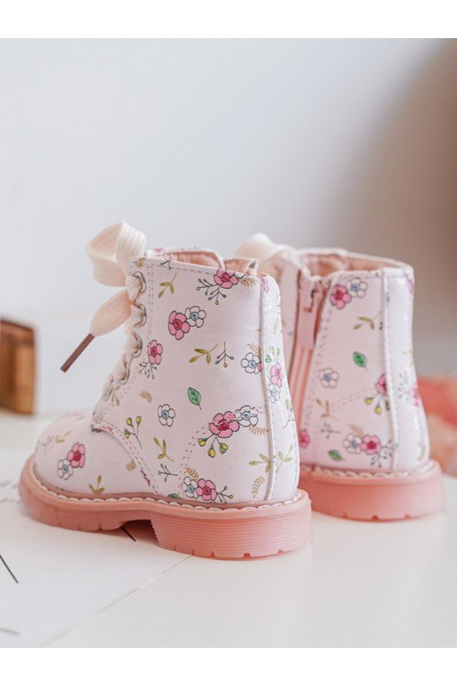 Gewärmte Kinderstiefel mit Reißverschlüssen rosa Farbe Dolida Gewärmte Kinderstiefel mit Reißverschlüssen rosa Farbe Dolida