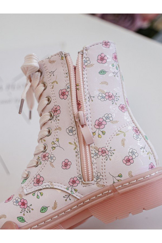 Gewärmte Kinderstiefel mit Reißverschlüssen rosa Farbe Dolida Gewärmte Kinderstiefel mit Reißverschlüssen rosa Farbe Dolida