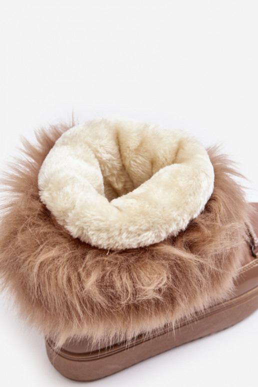 Schneestiefel mit Schnürsenkel beige Santero
