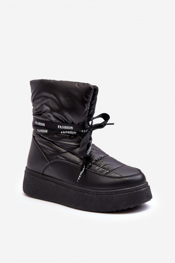 Schneestiefel Wiązaniem schwarze Farbe Siracna