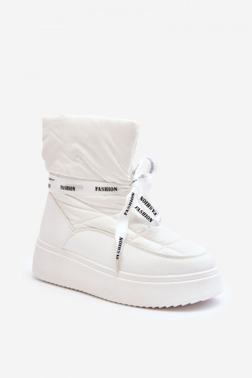 Schneestiefel Wiązaniem weiße Farbe Siracna