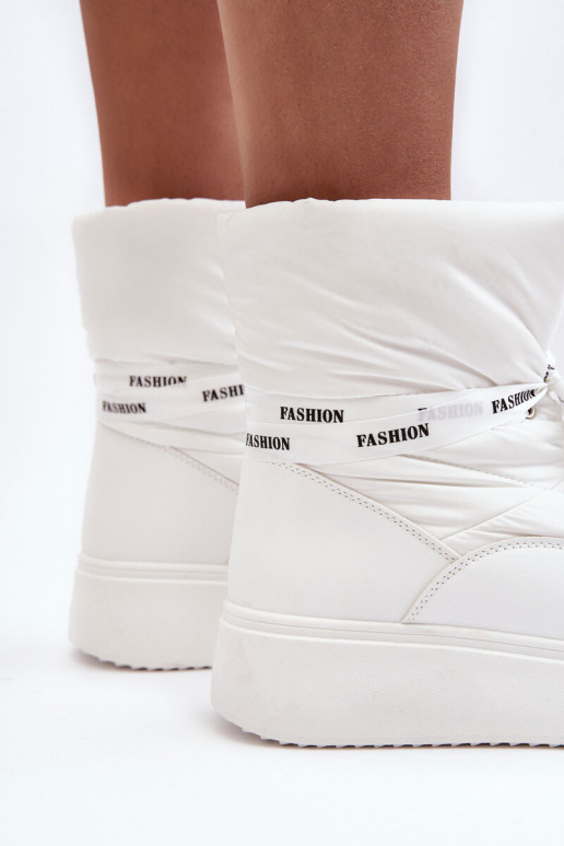 Schneestiefel Wiązaniem weiße Farbe Siracna Schneestiefel Wiązaniem weiße Farbe Siracna