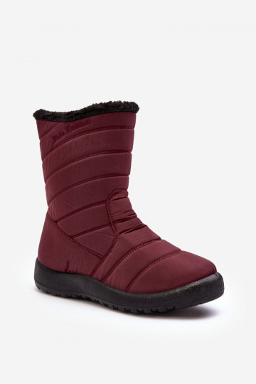 Gewärmte Schneestiefel burgunderrot Luxina