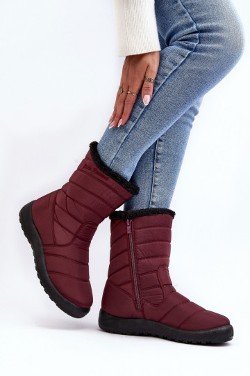 Gewärmte Schneestiefel burgunderrot Luxina 2