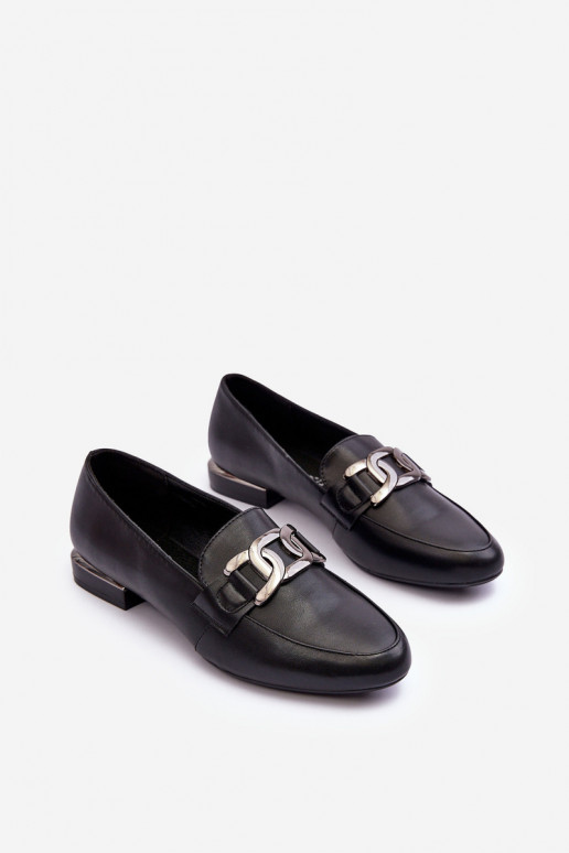 Damenmokassins mit Ornamenten in Schwarz Camilena Damenmokassins mit Ornamenten in Schwarz Camilena