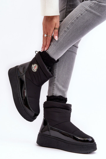 Schneestiefel mit Plateau in der Farbe Schwarz von Gattea 2