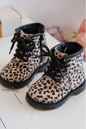 Warme Kinderschuhe mit Reißverschlüssen beige Goopy 2