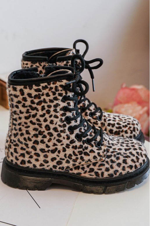 Warme Kinderschuhe mit Reißverschlüssen beige Goopy