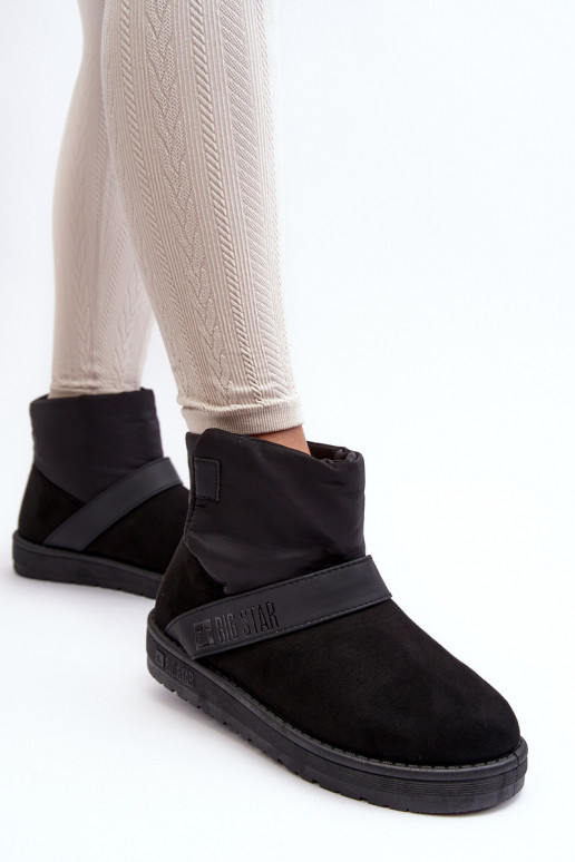 Schneestiefel erwärmt mit Plateau schwarz Big Star MM274151 Schneestiefel erwärmt mit Plateau schwarz Big Star MM274151