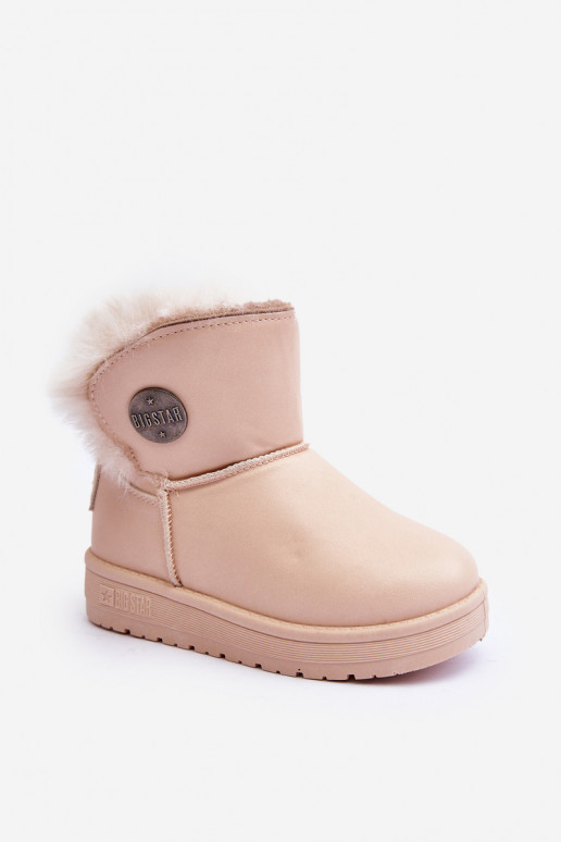 Gewärmte Kinder-Schneestiefel mit Fell innen beige Big Star MM374084