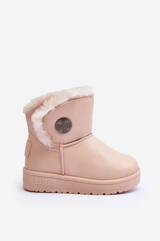 Gewärmte Kinder-Schneestiefel mit Fell innen beige Big Star MM374084
