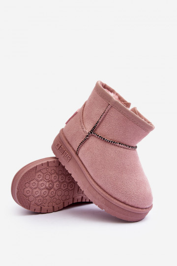 Gewärmte Kinder-Schneestiefel mit Reißverschlüssen rosa Big Star MM374101 2