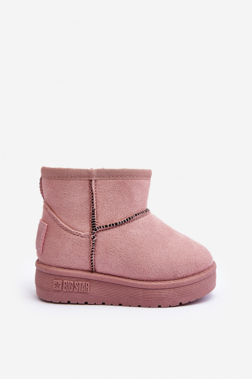 Gewärmte Kinder-Schneestiefel mit Reißverschlüssen rosa Big Star MM374101