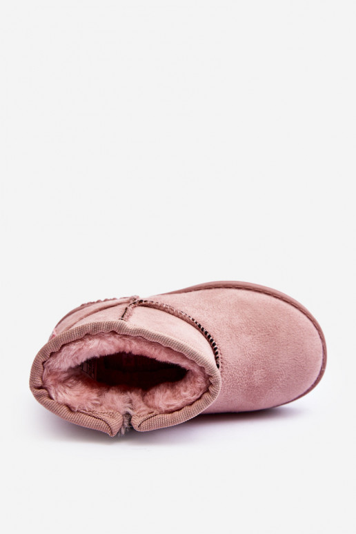 Gewärmte Kinder-Schneestiefel mit Reißverschlüssen rosa Big Star MM374101