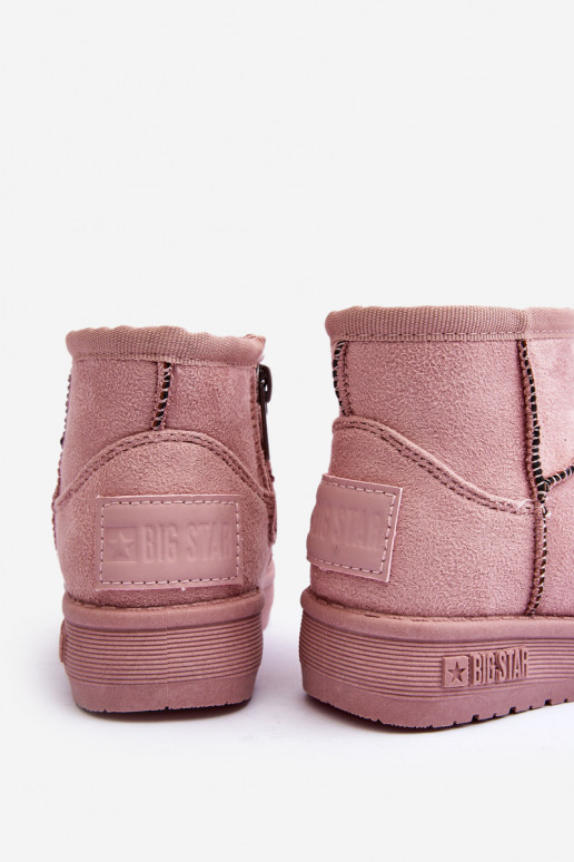 Gewärmte Kinder-Schneestiefel mit Reißverschlüssen rosa Big Star MM374101