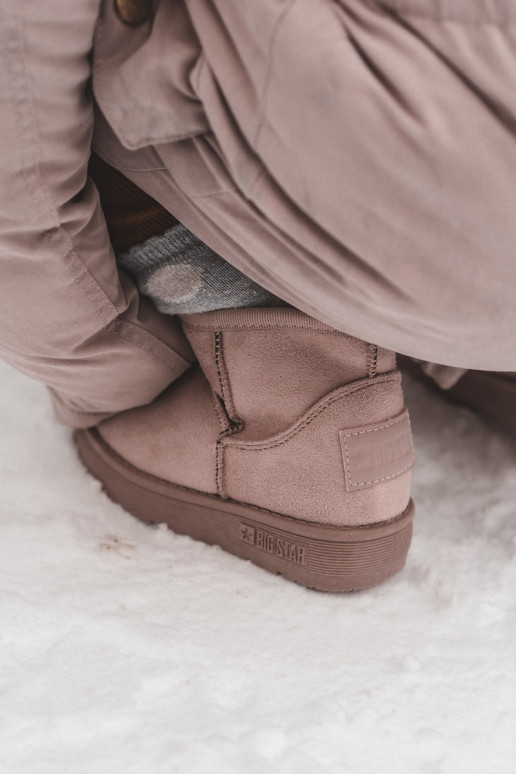 Gewärmte Kinder-Schneestiefel mit Reißverschlüssen rosa Big Star MM374101