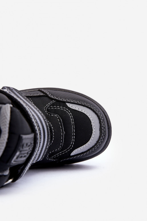 Beheizte Schneestiefel für Kinder mit Klebeverschlüssen schwarz Big Star MM374129