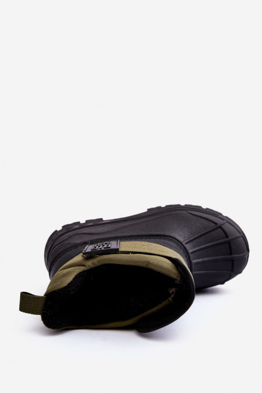 Kinder-Schneestiefel mit Klebeverschlüssen, warmer Khaki Big Star MM374123