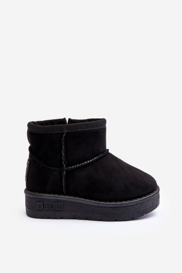 Mit Reißverschlüssen beheizte Kinder-Schneestiefel, schwarz Big Star MM374100 2