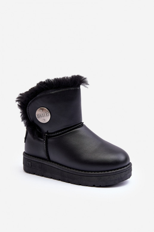 Gewärmte Kinder-Schneestiefel mit Fell innen in der Farbe Schwarz Big Star MM374082