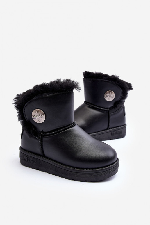 Gewärmte Kinder-Schneestiefel mit Fell innen in der Farbe Schwarz Big Star MM374082