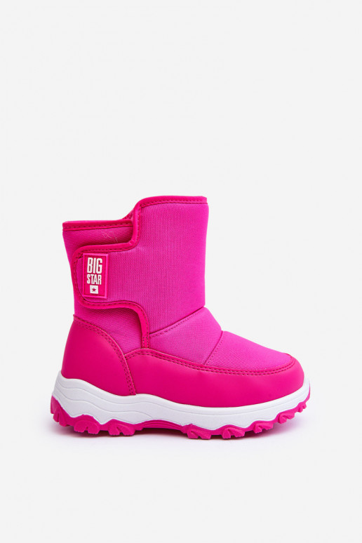 Schneestiefel mit Klebeverschlüssen für Kinder, rosa, Big Star MM374121