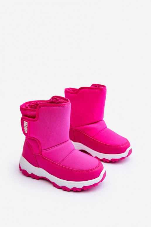 Schneestiefel mit Klebeverschlüssen für Kinder, rosa, Big Star MM374121